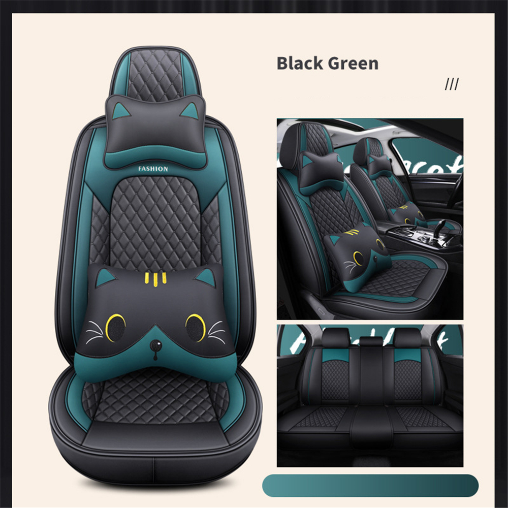 CNWAGNER Universal Fit Car Seat Protector For Five Seaters Factory Direct Faux Leather Cute Car Seat Cushion