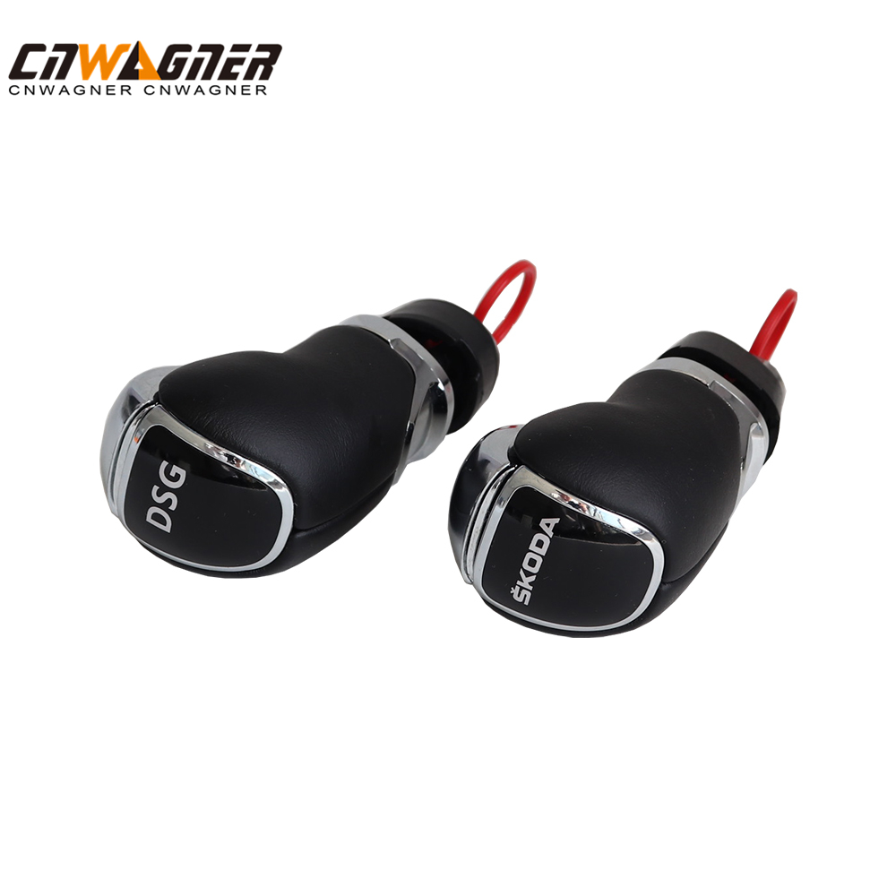 CNWAGNER Plastic Black Cover Leather Penis Gear Shift Knob for SKODA Automatic Catch