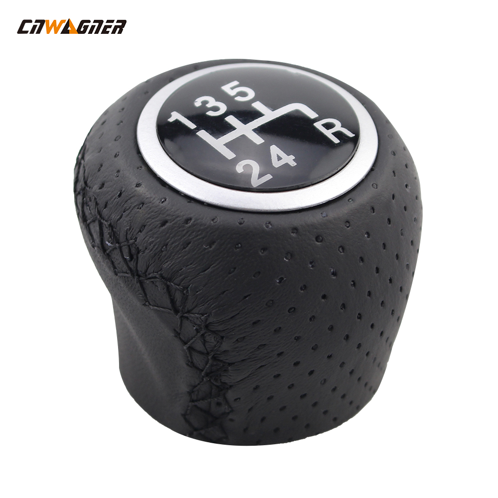 Precise custom design is suitable for Knob 5/6 variable speed type automatic leather perforated automobile gear shift knob for Fiat