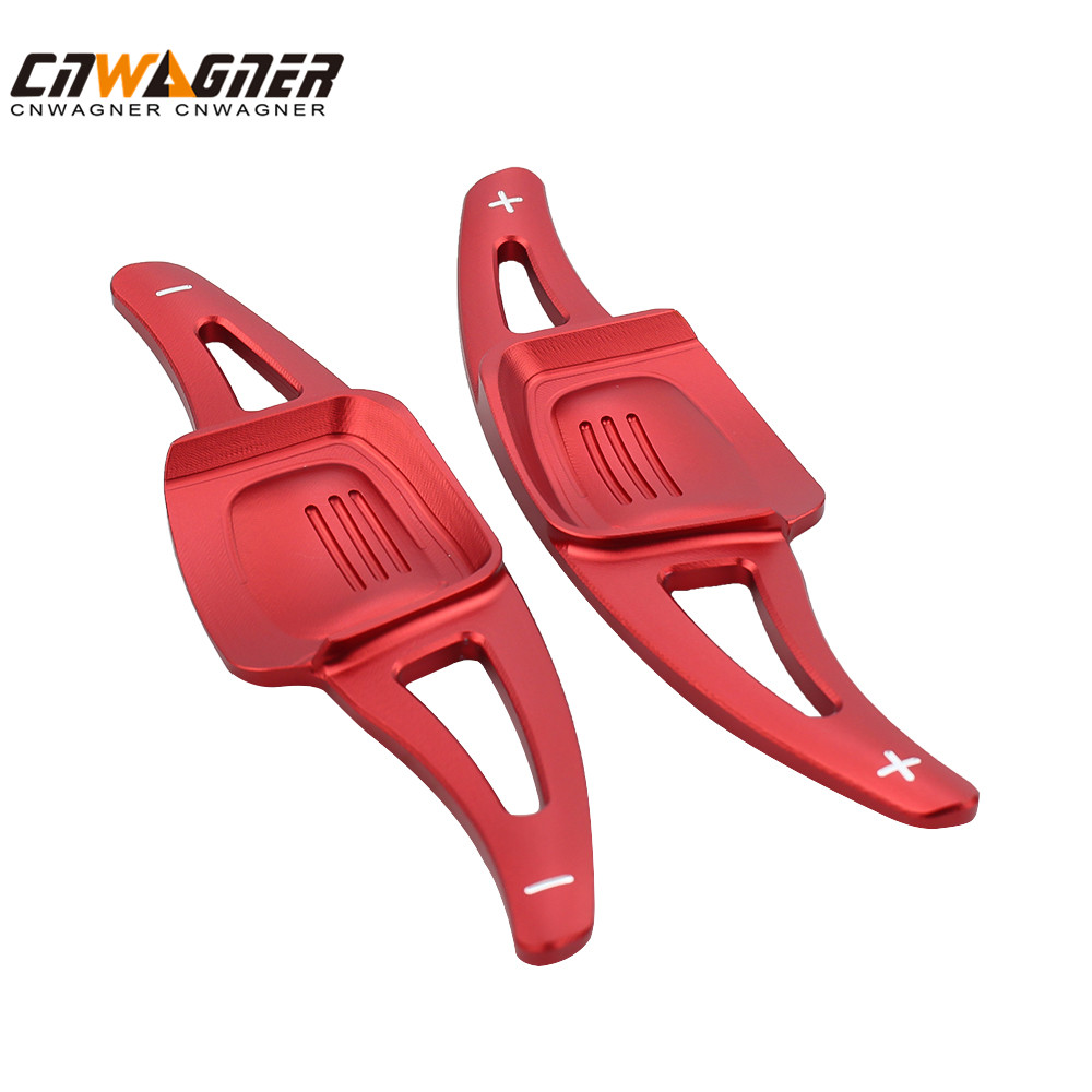 CNWAGNER Aluminum Car-styling Shift Paddle DSG Paddle Extension Red for Golf 7 Tiguan