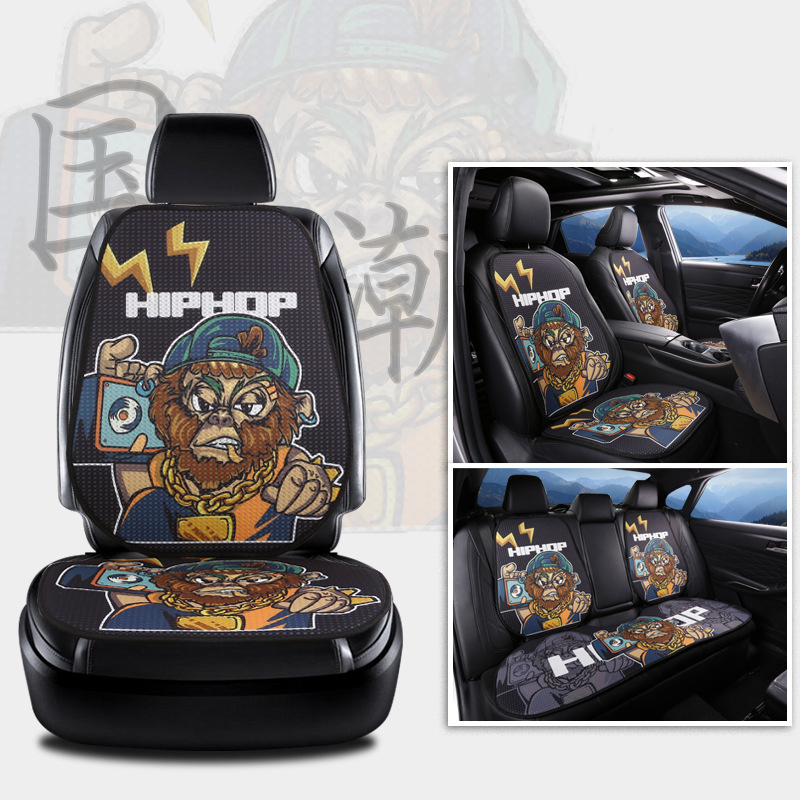 CNWAGNER Luxury Universal Leather Chinese Style Peking Opera Car Seat Cover Full Seat Cover Cushion