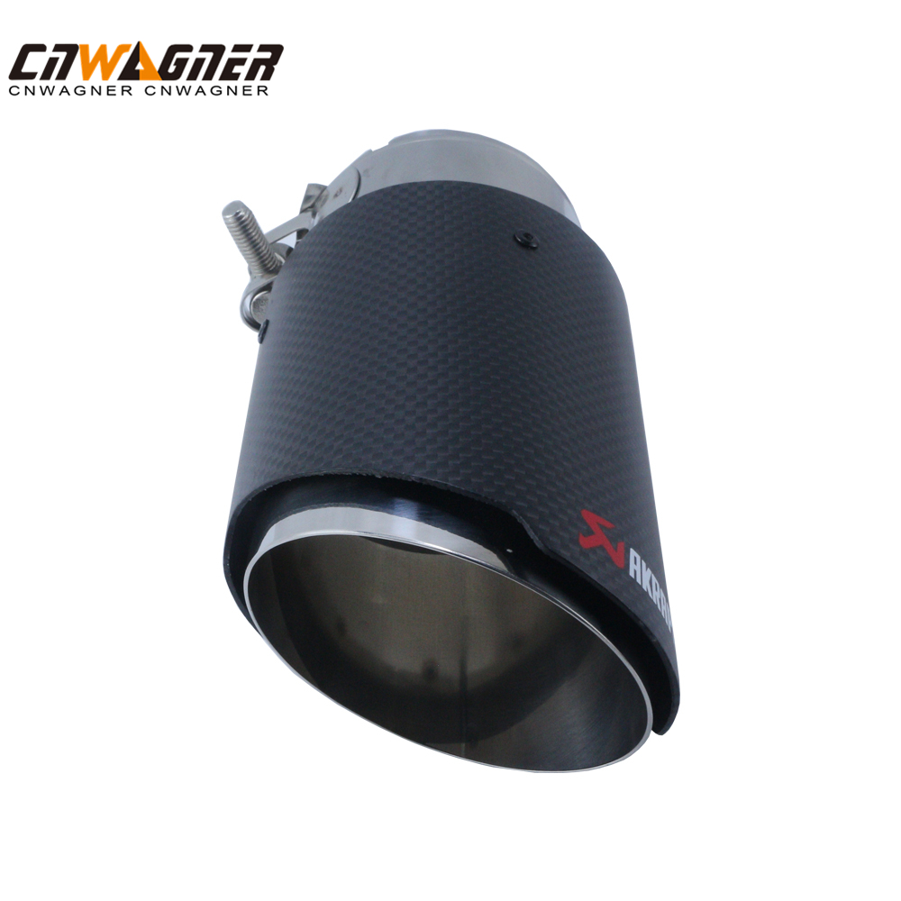 CNWAGNER Tail Throat Silencer Stainless Steel Motorcycle Exhaust Muffler Single Out for Universal Motorcycle