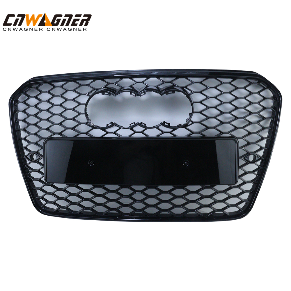 CNWAGNER Custom Glossy Black Car Grills Mesh Front Bumper Car Grille Mesh Front Car Grille Guard for Audi A5 2013